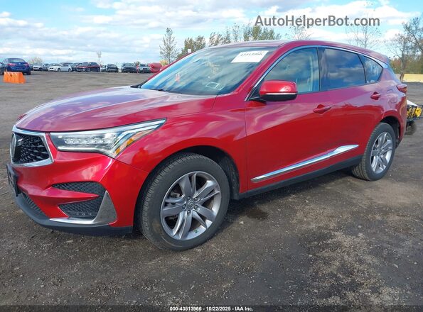 5J8TC2H71LL002426 2020 ACURA RDX Red წინა მარცხენა ხედი სამი მეოთხედიდან