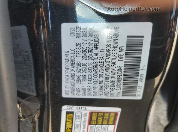 5J8TC2H89PL008148 2023 ACURA RDX Black 