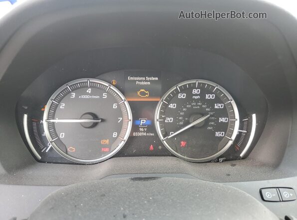 5J8YD3H54LL015680 2020 ACURA MDX White Instrument cluster view