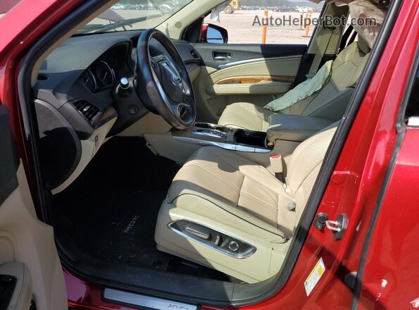 5J8YD3H80LL008929 2020 ACURA MDX Red წინა სალონის ხედი