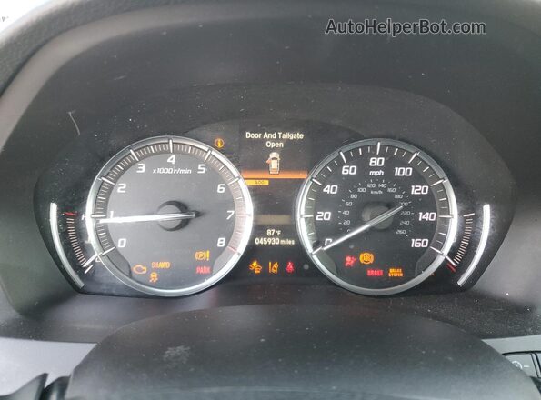 5J8YD4H38LL045981 2020 ACURA MDX Gray Вид щитка приладів