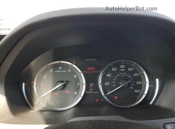 5J8YD4H56LL027206 2020 ACURA MDX Gray Вид щитка приладів