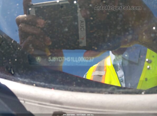 5J8YD7H51LL000237 2020 ACURA MDX Red ძრავის განყოფილების ხედი