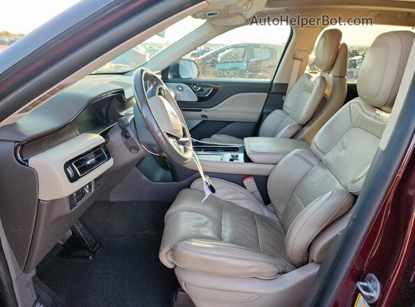 5LM5J7WC1LGL05976 2020 LINCOLN AVIATOR Burgundy Вид салону спереду
