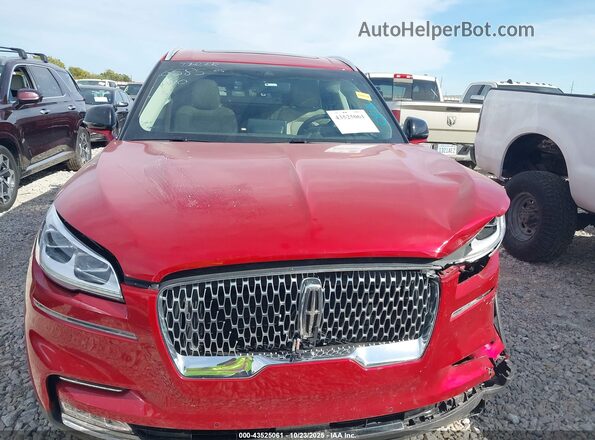 5LM5J7XC0MGL04124 2021 LINCOLN AVIATOR Red Սարքավորումների վահանակի տեսք