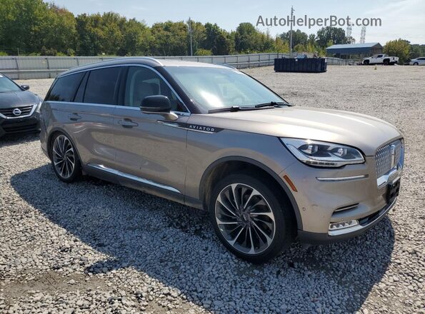 5LM5J7XC2MGL12368 2021 LINCOLN AVIATOR Gold Front right