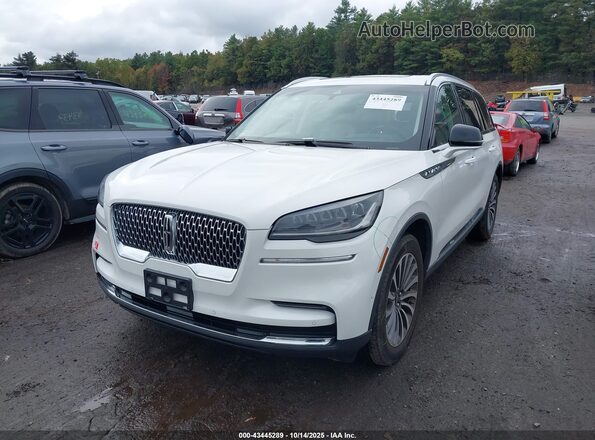 5LM5J7XC4NGL18318 2022 LINCOLN AVIATOR White წინა მარცხენა ხედი სამი მეოთხედიდან