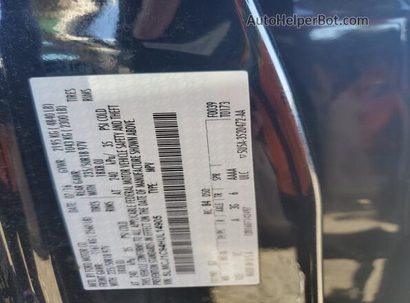 5LMCJ1C94HUL14905 2017 LINCOLN MKC Черный Вид наклейки с VIN-кодом