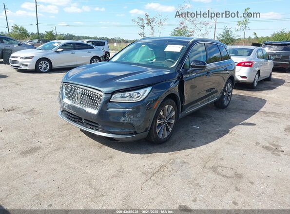 5LMCJ2C92MUL04311 2021 LINCOLN CORSAIR Blue Առջևի ձախ երեք քառորդ տեսարան