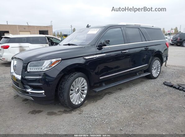 5LMJJ3LT6KEL03386 2019 LINCOLN NAVIGATOR L Black Vista tres cuartos delantera izquierda
