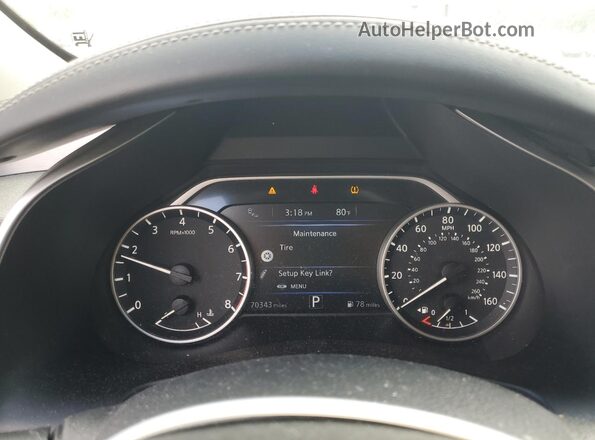 5N1AZ2AS0LN117912 2020 NISSAN MURANO White Instrument cluster view