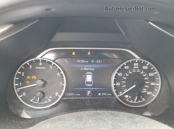 5N1AZ2BS2LN105422 2020 NISSAN MURANO Silver Вид щитка приладів