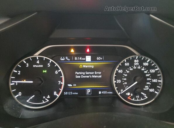 5N1AZ2CS0LN116238 2020 NISSAN MURANO White Instrument cluster view