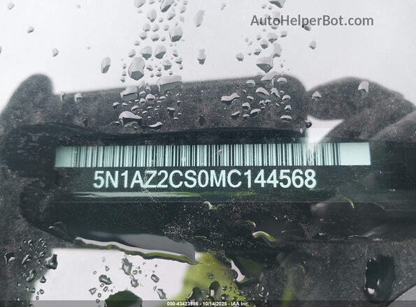 5N1AZ2CS0MC144568 2021 NISSAN MURANO White Engine compartment view