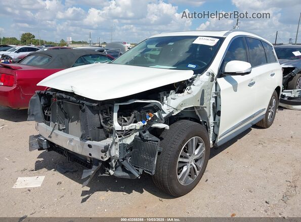 5N1DL0MM3LC523744 2020 INFINITI QX60 White Առջևի ձախ երեք քառորդ տեսարան