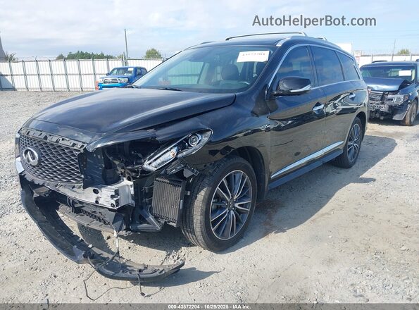 5N1DL0MN2LC545937 2020 INFINITI QX60 Black Առջևի ձախ երեք քառորդ տեսարան