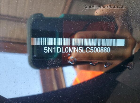 5N1DL0MN5LC500880 2020 INFINITI QX60 Black VIN sticker view