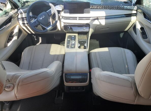 5N1DL1FR5PC345873 2023 INFINITI QX60 White Вид панелі приладів