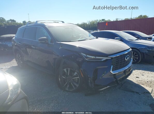 5N1DL1FS2NC341697 2022 INFINITI QX60 Blue უკანა სალონის ხედი