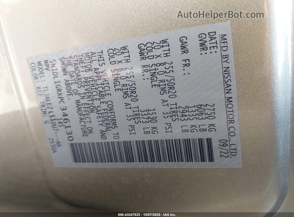5N1DL1GRXPC346130 2023 INFINITI QX60 Gray Շարժիչի բաժամունքի տեսք