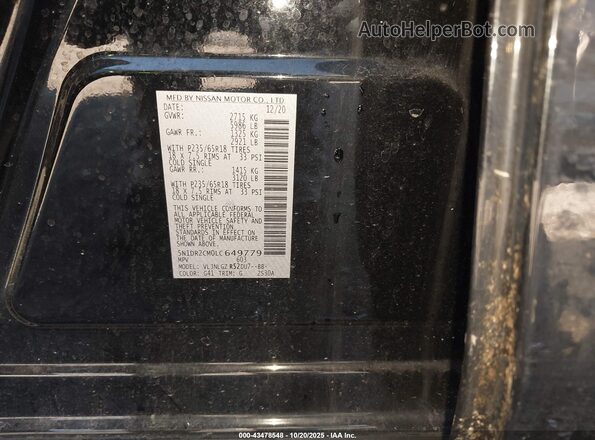 5N1DR2CM0LC649779 2020 NISSAN PATHFINDER Черный 