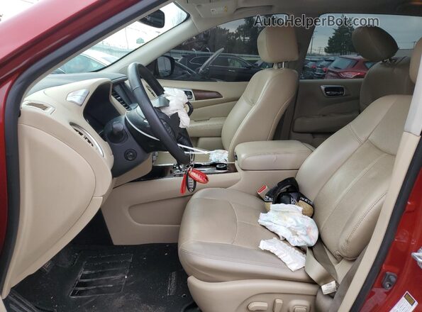 5N1DR2DM4LC585177 2020 NISSAN PATHFINDER Red Widok wnętrza z przodu