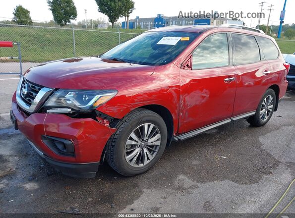 5N1DR2MM9HC911790 2017 NISSAN PATHFINDER Red Առջևի ձախ երեք քառորդ տեսարան