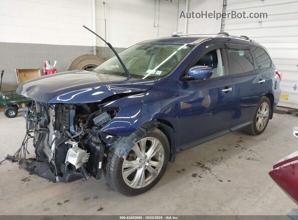 5N1DR2MMXKC592567 2019 NISSAN PATHFINDER Blue Առջևի ձախ երեք քառորդ տեսարան