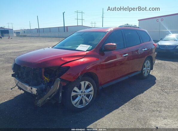 5N1DR2MN7KC588226 2019 NISSAN PATHFINDER Красный Передняя левая четверть