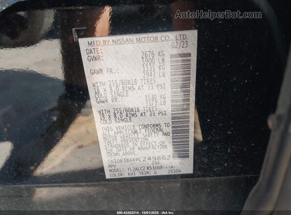 5N1DR3BAXPC249862 2023 NISSAN PATHFINDER Black Widok komory silnika