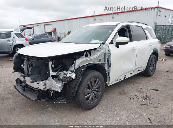 5N1DR3BC0SC258029 2025 NISSAN PATHFINDER White Առջևի ձախ երեք քառորդ տեսարան