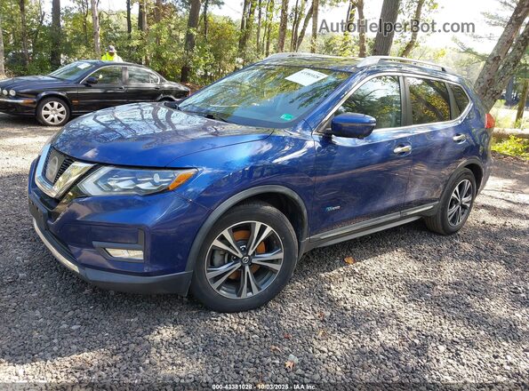 5N1ET2MT7HC807148 2017 NISSAN ROGUE HYBRID Blue Передня ліва чверть