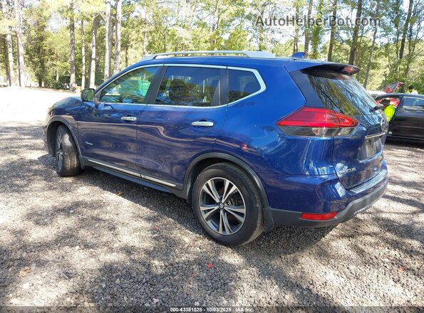 5N1ET2MT7HC807148 2017 NISSAN ROGUE HYBRID Blue Задня ліва чверть