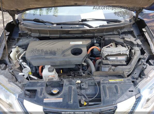 5N1ET2MT7HC807148 2017 NISSAN ROGUE HYBRID Blue Вид ззаду