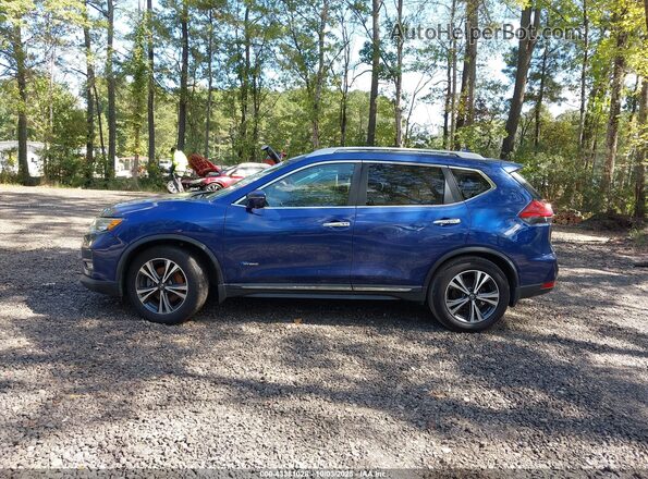 5N1ET2MT7HC807148 2017 NISSAN ROGUE HYBRID Blue Панорамний вид салону 360°