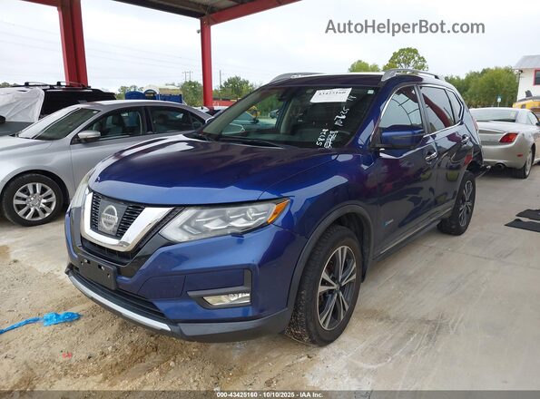 5N1ET2MV5HC828985 2017 NISSAN ROGUE HYBRID Blue Front left