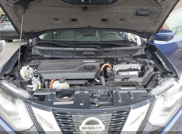 5N1ET2MV5HC828985 2017 NISSAN ROGUE HYBRID Blue Rear view