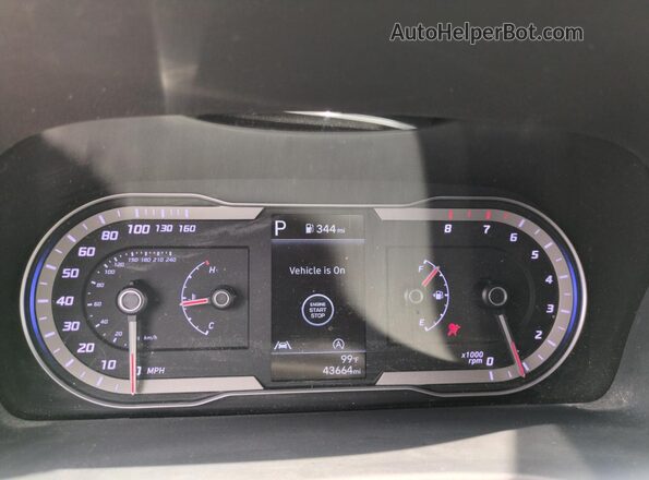 5NMJBCAE7NH057989 2022 HYUNDAI TUCSON Красный Вид щитка приборов