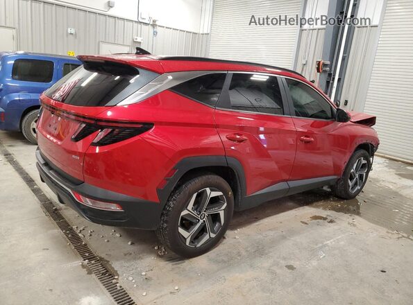 5NMJCCAE3NH018054 2022 HYUNDAI TUCSON Красный Задняя правая четверть
