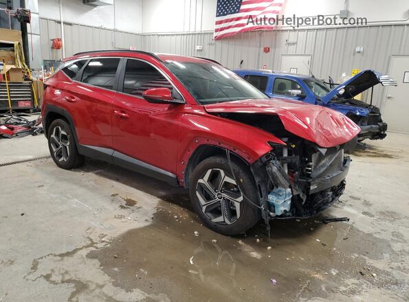 5NMJCCAE3NH018054 2022 HYUNDAI TUCSON Красный Передняя правая четверть