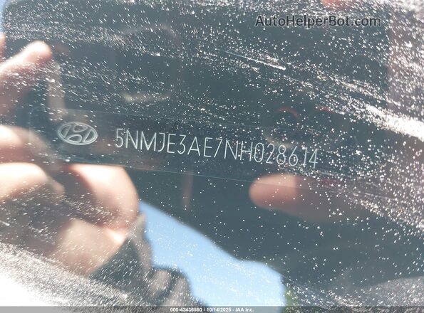 5NMJE3AE7NH028614 2022 HYUNDAI TUCSON Черный Вид подкапотного пространства