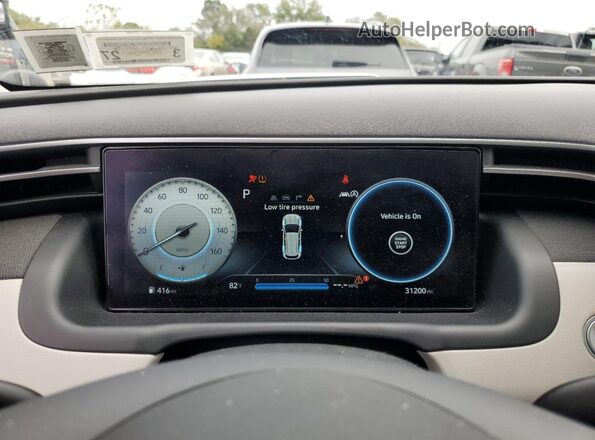 5NMJECAE8NH004094 2022 HYUNDAI TUCSON White Widok zestawu wskaźników