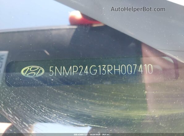 5NMP24G13RH007410 2024 HYUNDAI SANTA FE HYBRID Белый 