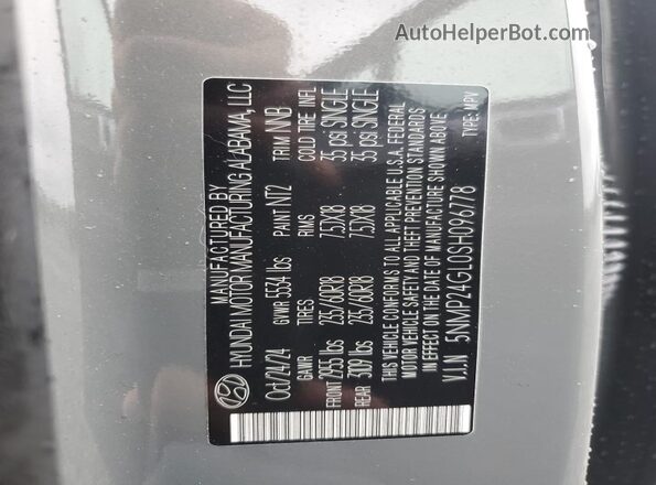 5NMP24GL0SH096778 2025 HYUNDAI SANTA Серый Вид подкапотного пространства