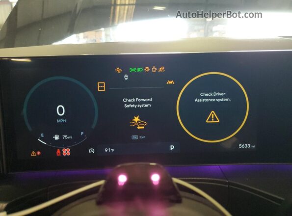 5NMP54GL4SH122788 2025 HYUNDAI SANTA FE CALLIGRAPHY Синий Вид щитка приборов
