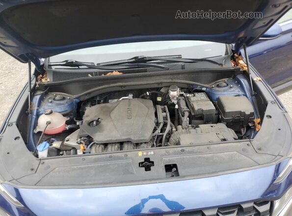 5NMS1DAJ0MH344826 2021 HYUNDAI SANTA Blue Vista del compartimento del motor