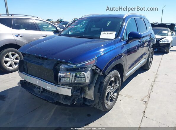 5NMS2DAJ9NH468429 2022 HYUNDAI SANTA FE Blue წინა მარცხენა ხედი სამი მეოთხედიდან