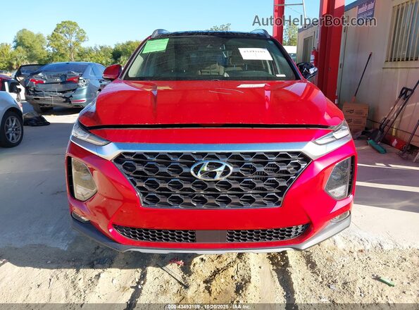 5NMS33AA3LH294605 2020 HYUNDAI SANTA FE Red ხელსაწყოთა პანელის ხედი