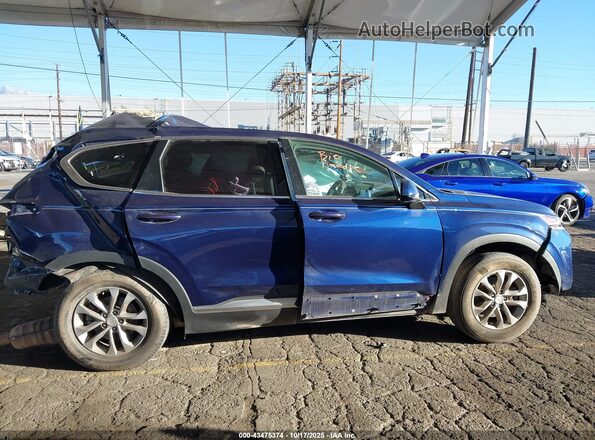 5NMS33AD0LH235070 2020 HYUNDAI SANTA FE Синий Вид задней части салона
