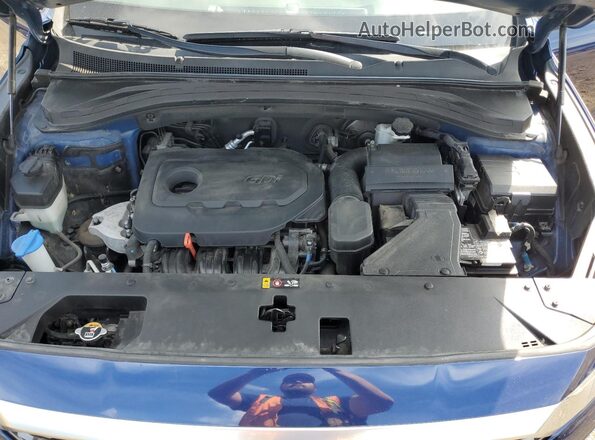 5NMS33AD1KH136580 2019 HYUNDAI SANTA Blue Widok komory silnika